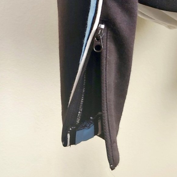 Counter Culture Brown Zip Up Jacket Blue Stripes - Picture 2 of 5